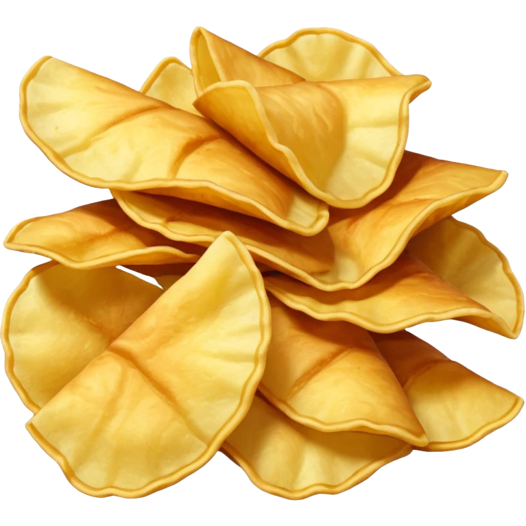 Create a Potato chips emoji in IOS style with transparent background that is 1024 x 1024 emoji