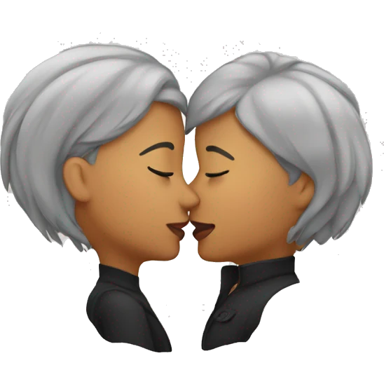 Lesbian kissing emoji