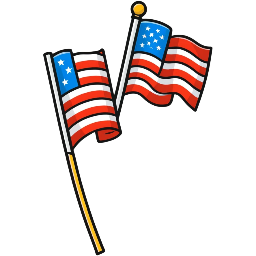 joyful larger American celebrating emoji