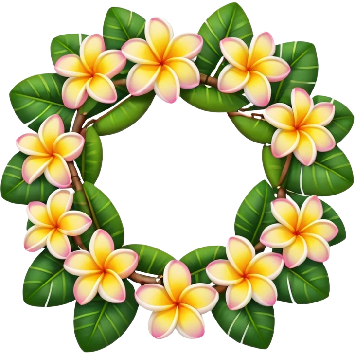Plumeria lei emoji