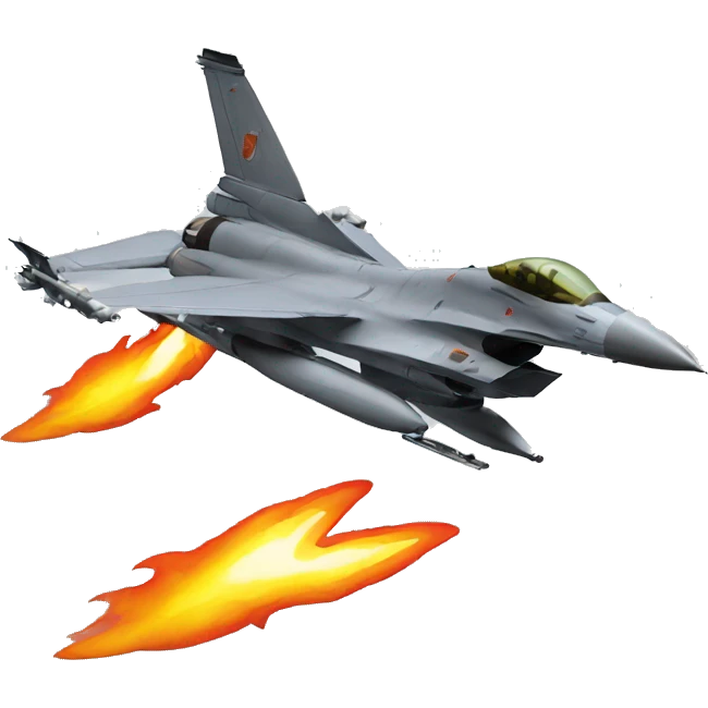 fire f16 jet emoji