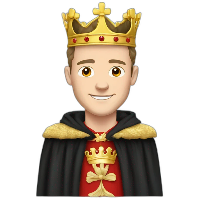 Jonathan Toews as a king with a royal robe on emoji