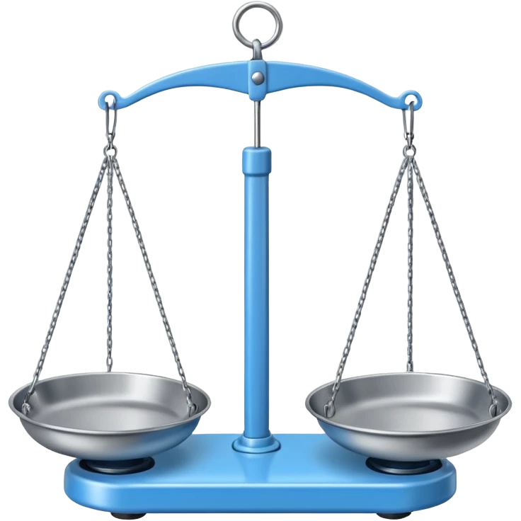 Hanging Balance Scale blue  emoji