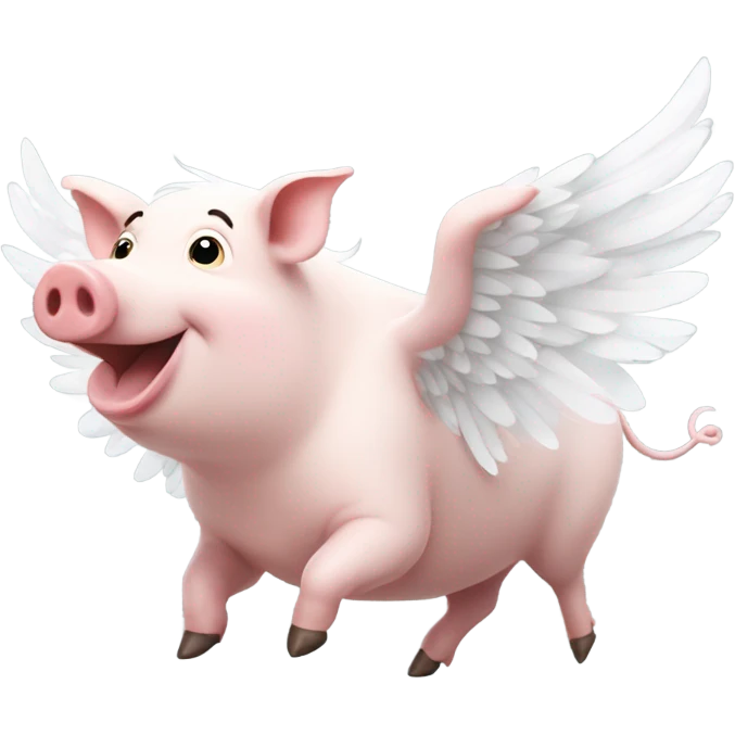 Pig with wings emoji