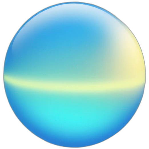 Blue glowing ball with gradient emoji