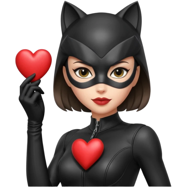 Catwoman emoji with heart emoji