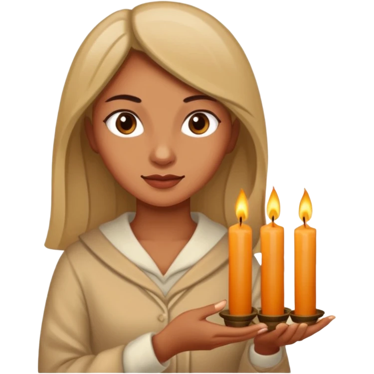  woman holding candles emoji