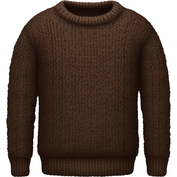Dark brown knitted sweater emoji