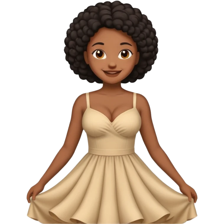 Black girl with boobs dressed emoji