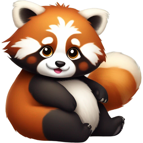 Fat red panda  emoji