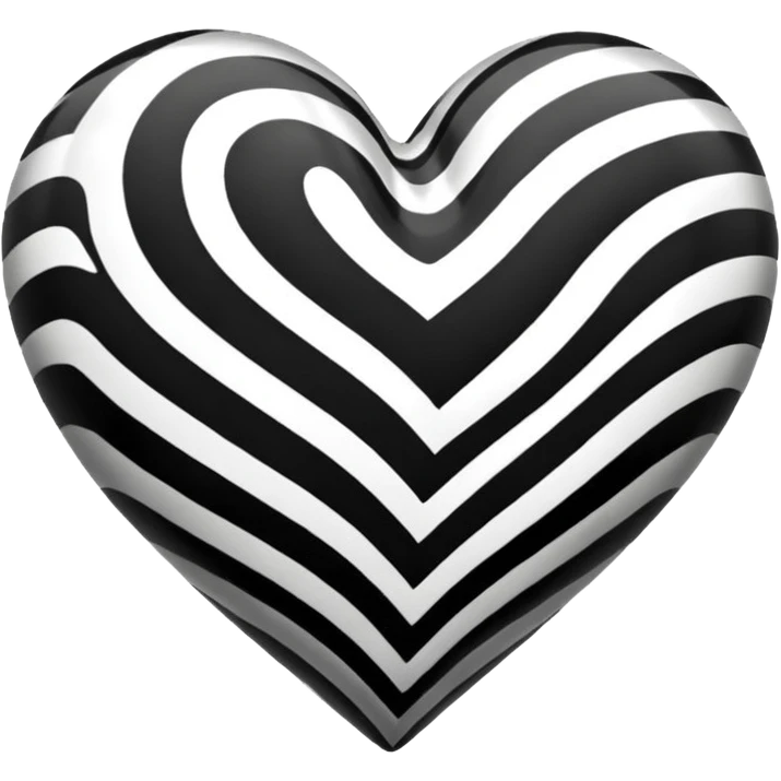 Zebra striped heart emoji