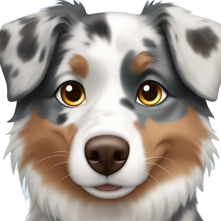 Blue merle australian shepherd blue&brown eyes emoji