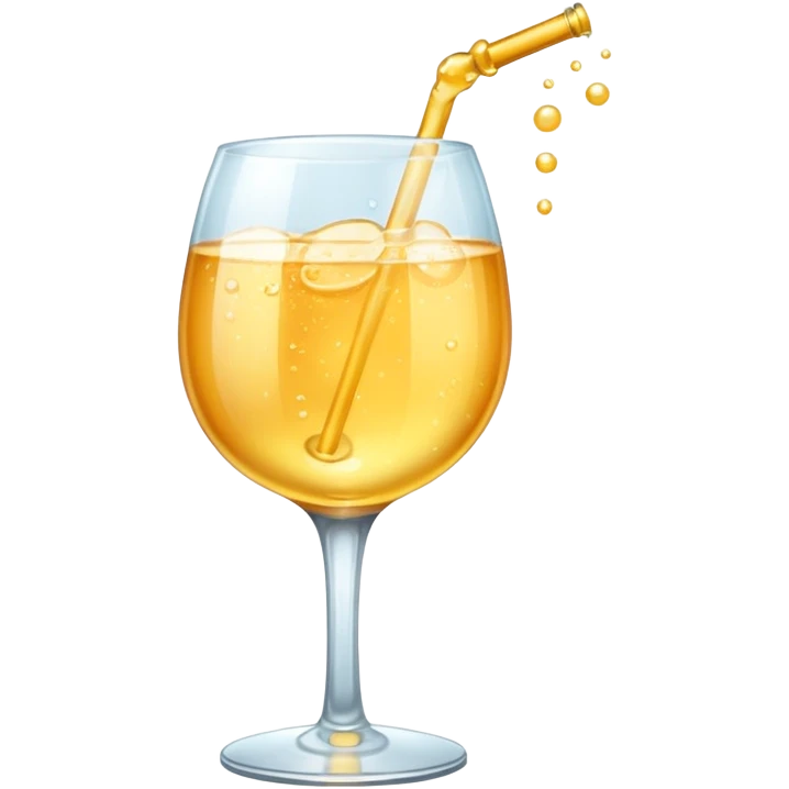 spritz in a glass with no orange emoji