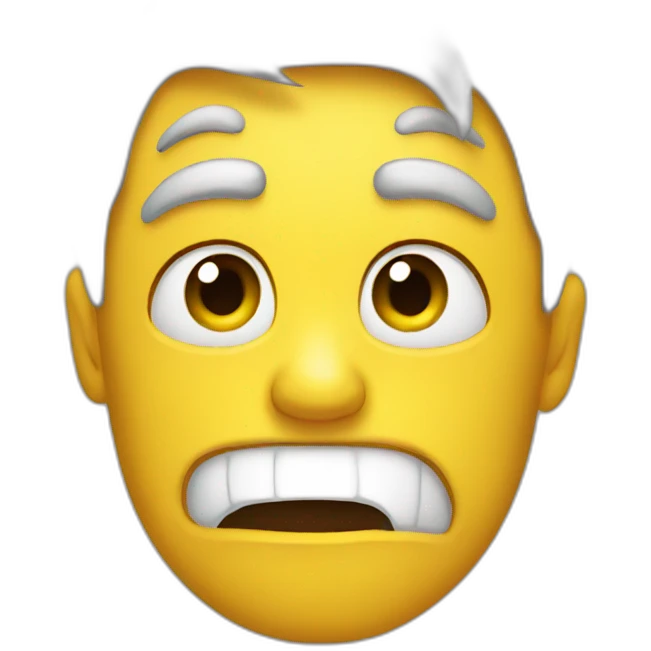 Cringe face emoji