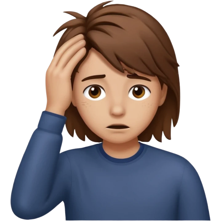 Scratching head looking crazy  emoji