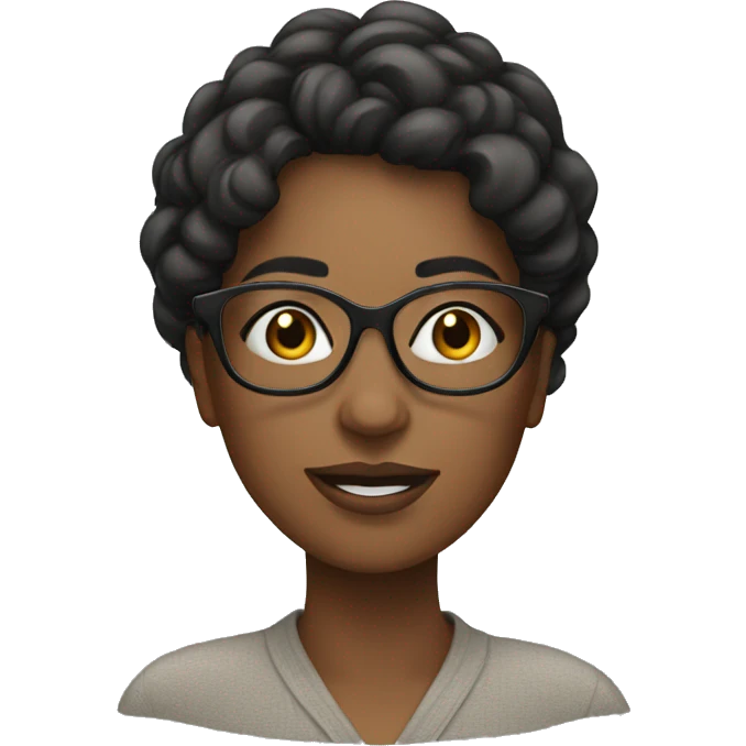 Attractive woman with glasses emoji