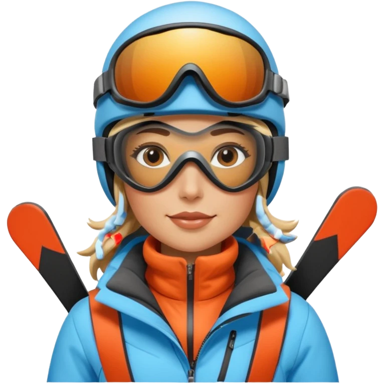 Woman Skiing, Background Matterhorn emoji