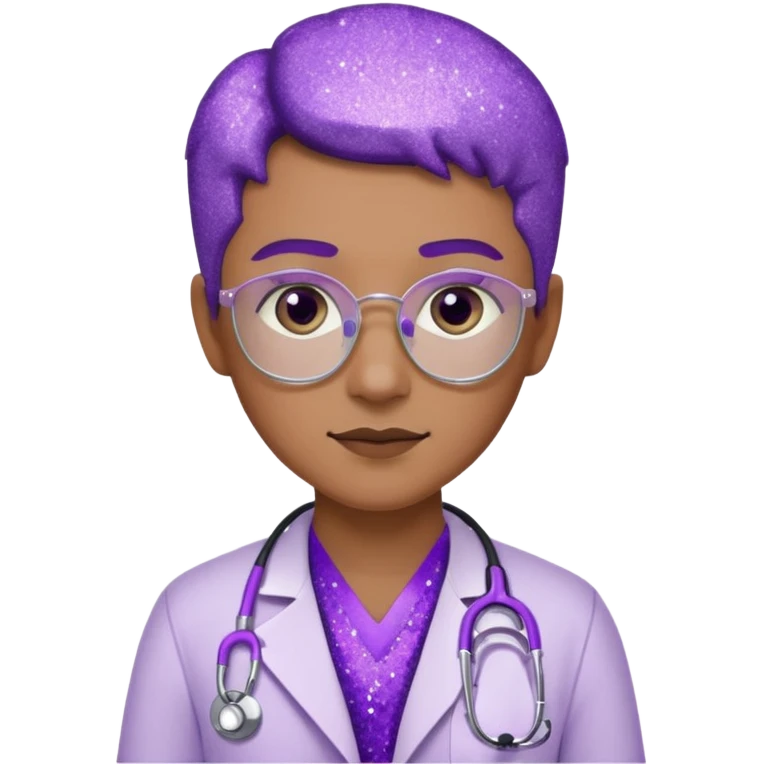 glitter purple doctor emoji
