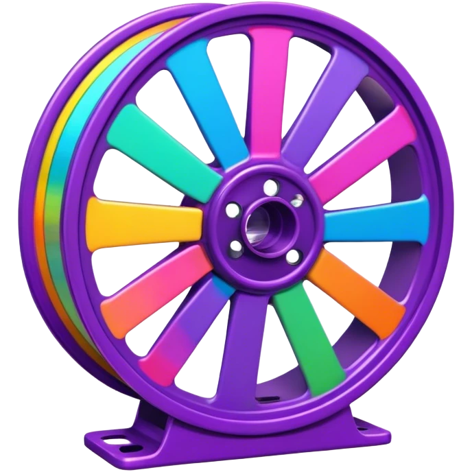 Psychedelic colored film reel emoji
