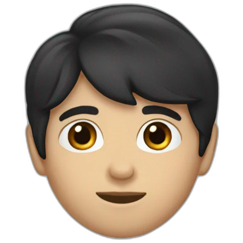 Nico caucasian Black hair emoji emoji