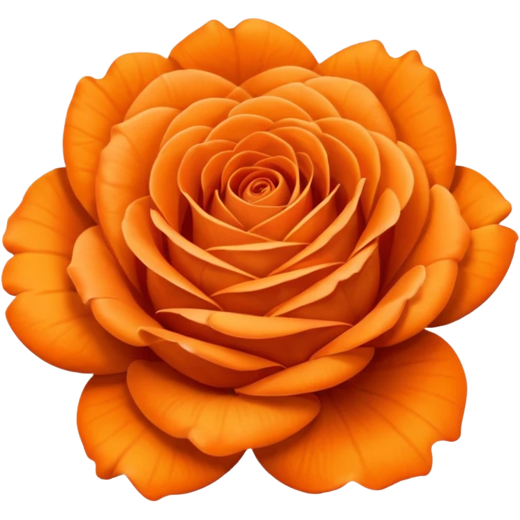 Orange rose emoji