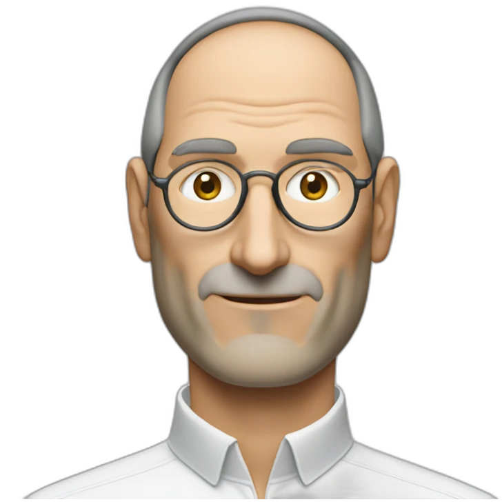 Steve jobs uding iphone 14 pro emoji
