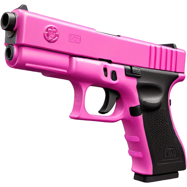 pink glock with a bow  emoji