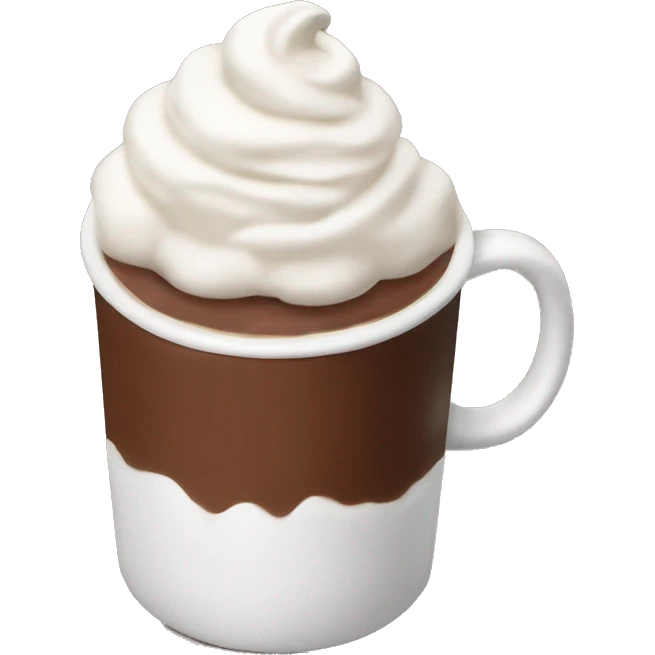 Hot cocoa with whipped cream emoji