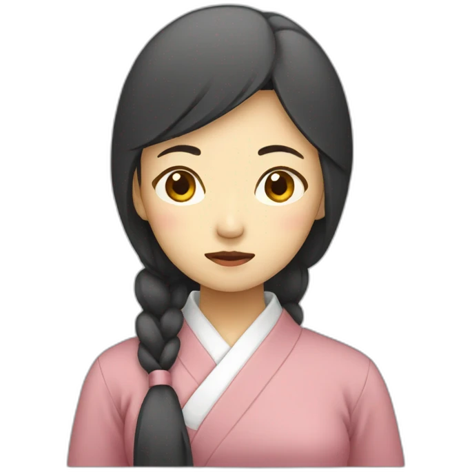 Japanese woman sad emoji