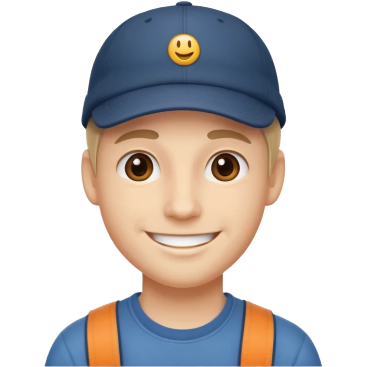 Make me stickers - a guy in a cap emoji