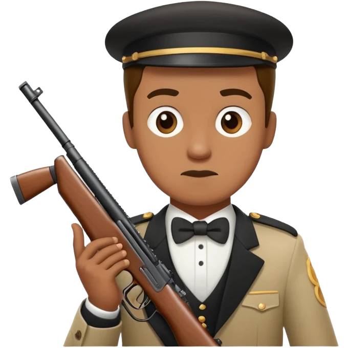 Musical conductor with an assault rifle  emoji