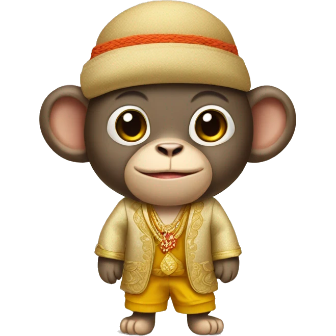 Thai accessory monkey in clothes emoji