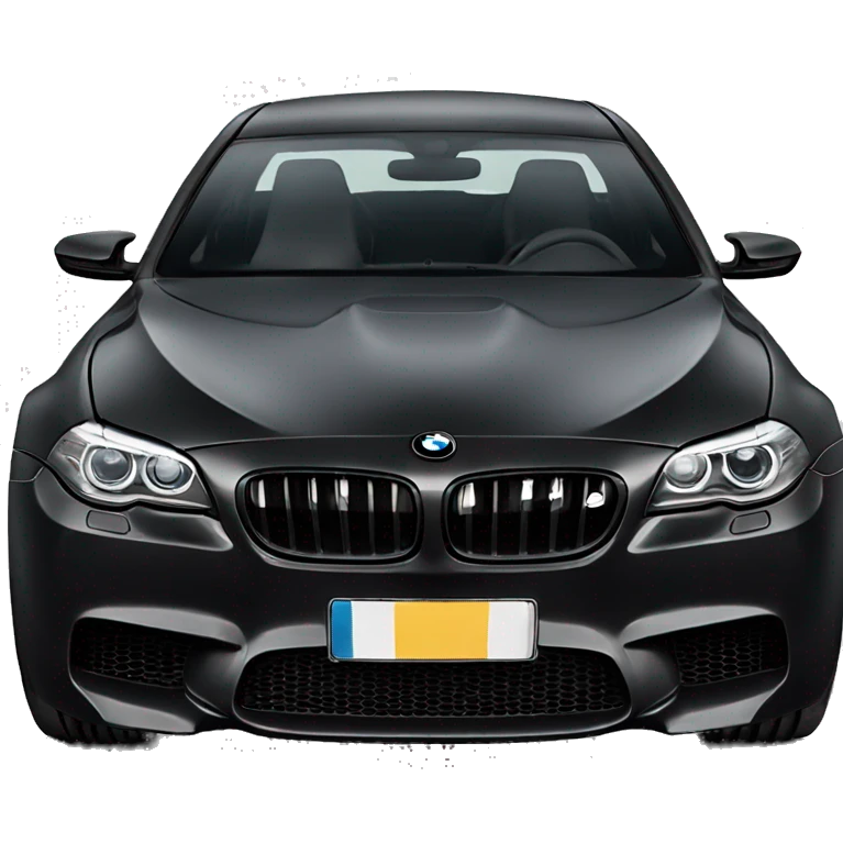 Black BMW M5 riding at high speed emoji