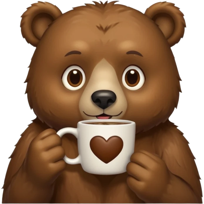 bear drinking coffee emoji