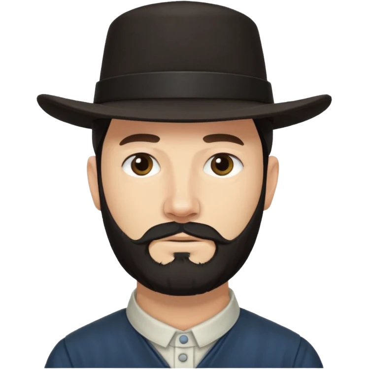 Amish man with chinstrap emoji