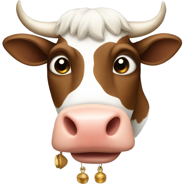 Cow with bell emoji