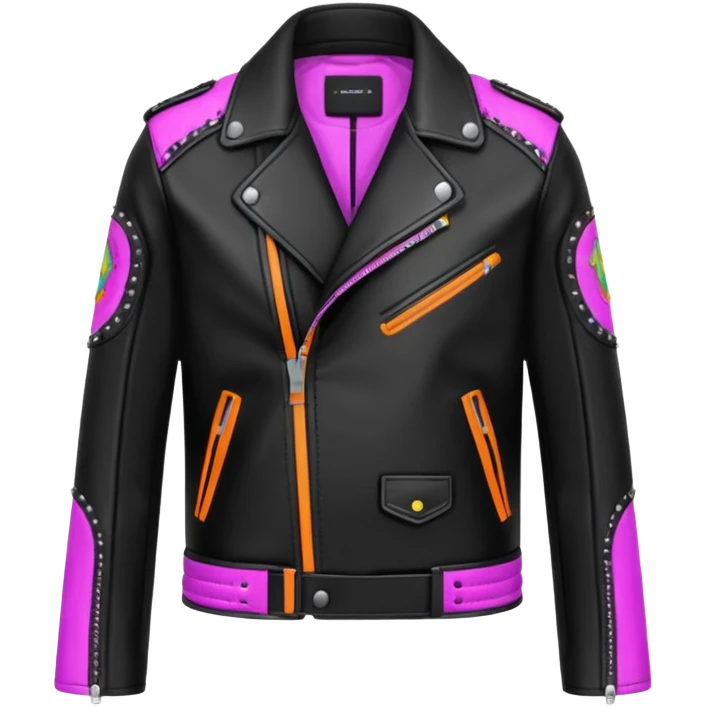 neon color Russian underground fashion jacket emoji