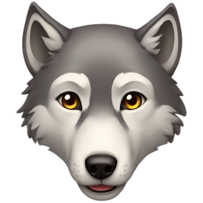 wolf in love emoji
