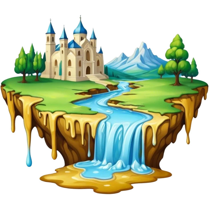 melting painted renaissance landscape emoji