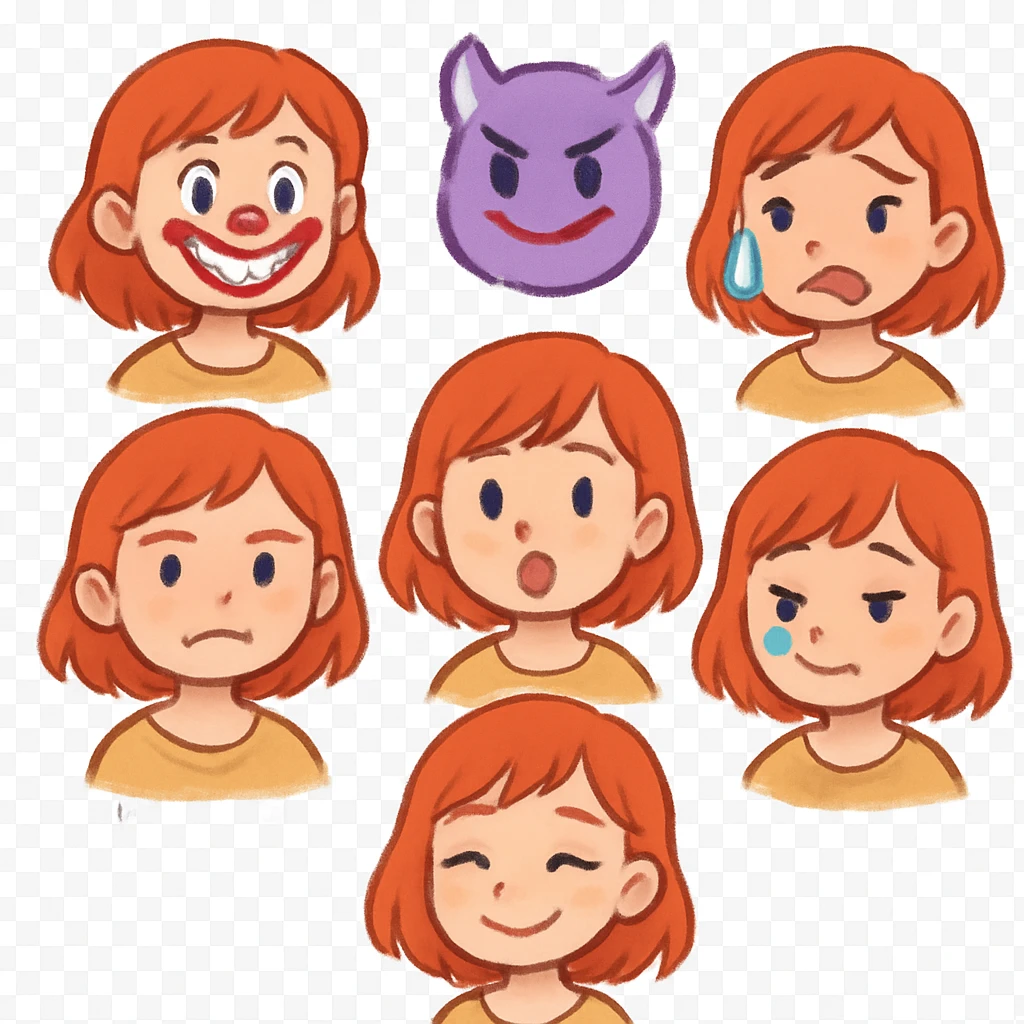 White red hair girl emoji