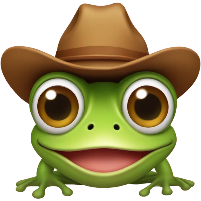 Cowboy frog heart eyes emoji