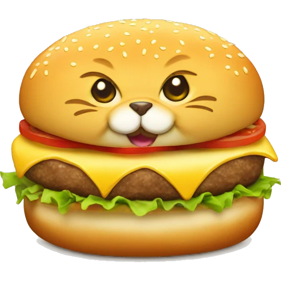 cheeseburger cat emoji