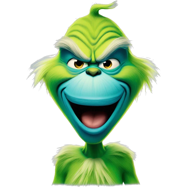 the grinch but in blue emoji