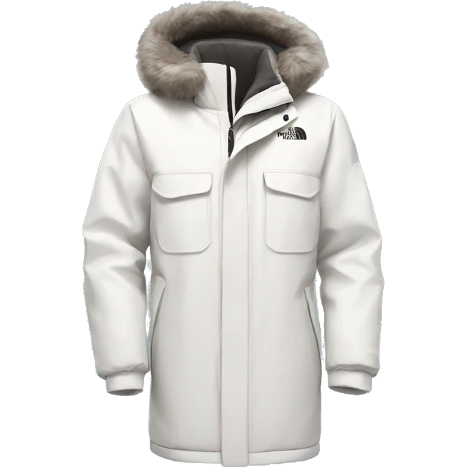 North face coat white emoji