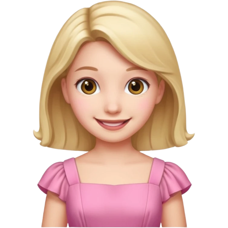 bambina wearing a pink dress emoji