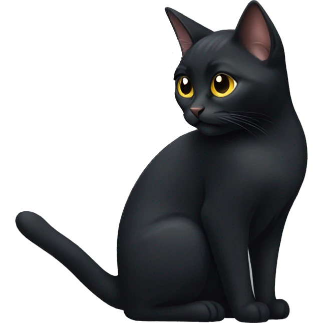 Black cat grooming  emoji