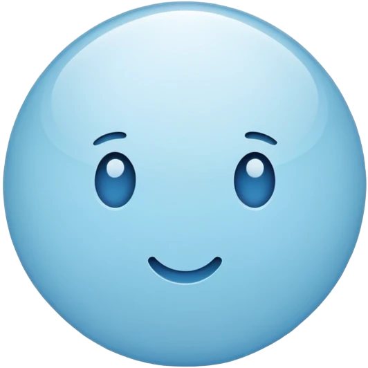 light blue color spot, simple round dot emoji