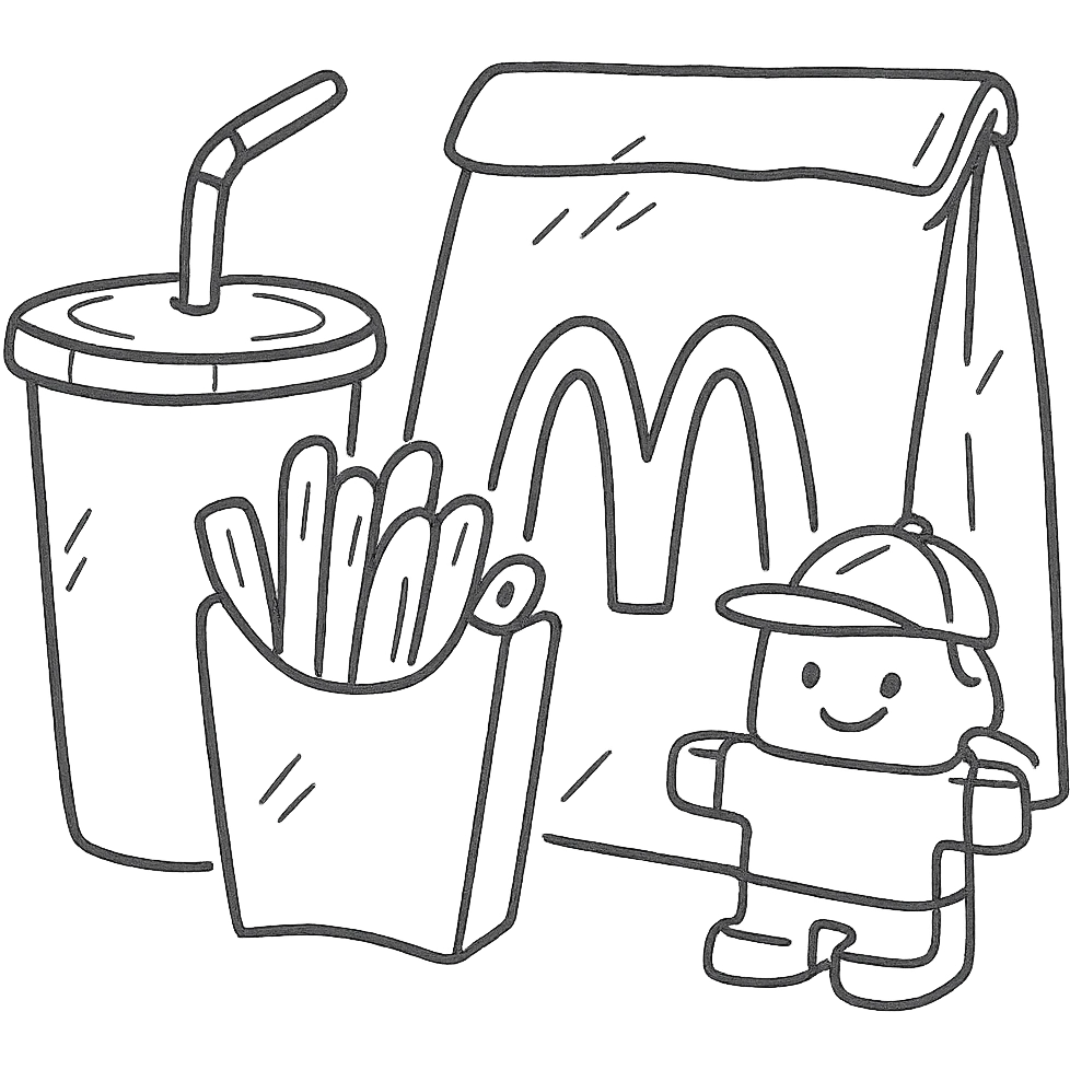 1990’s McDonald’s meal with a toy emoji