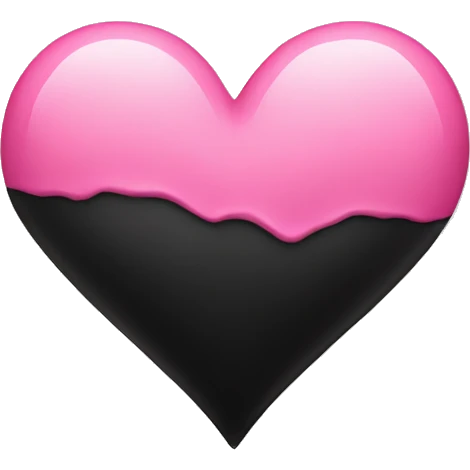 Black and pink heart emoji