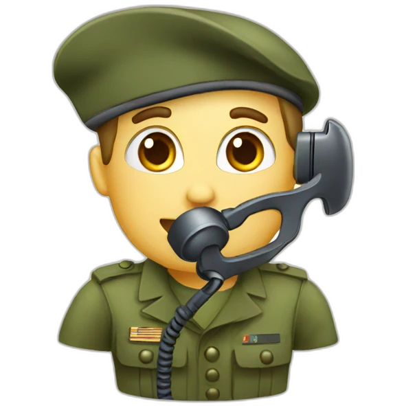 military talking phone emoji